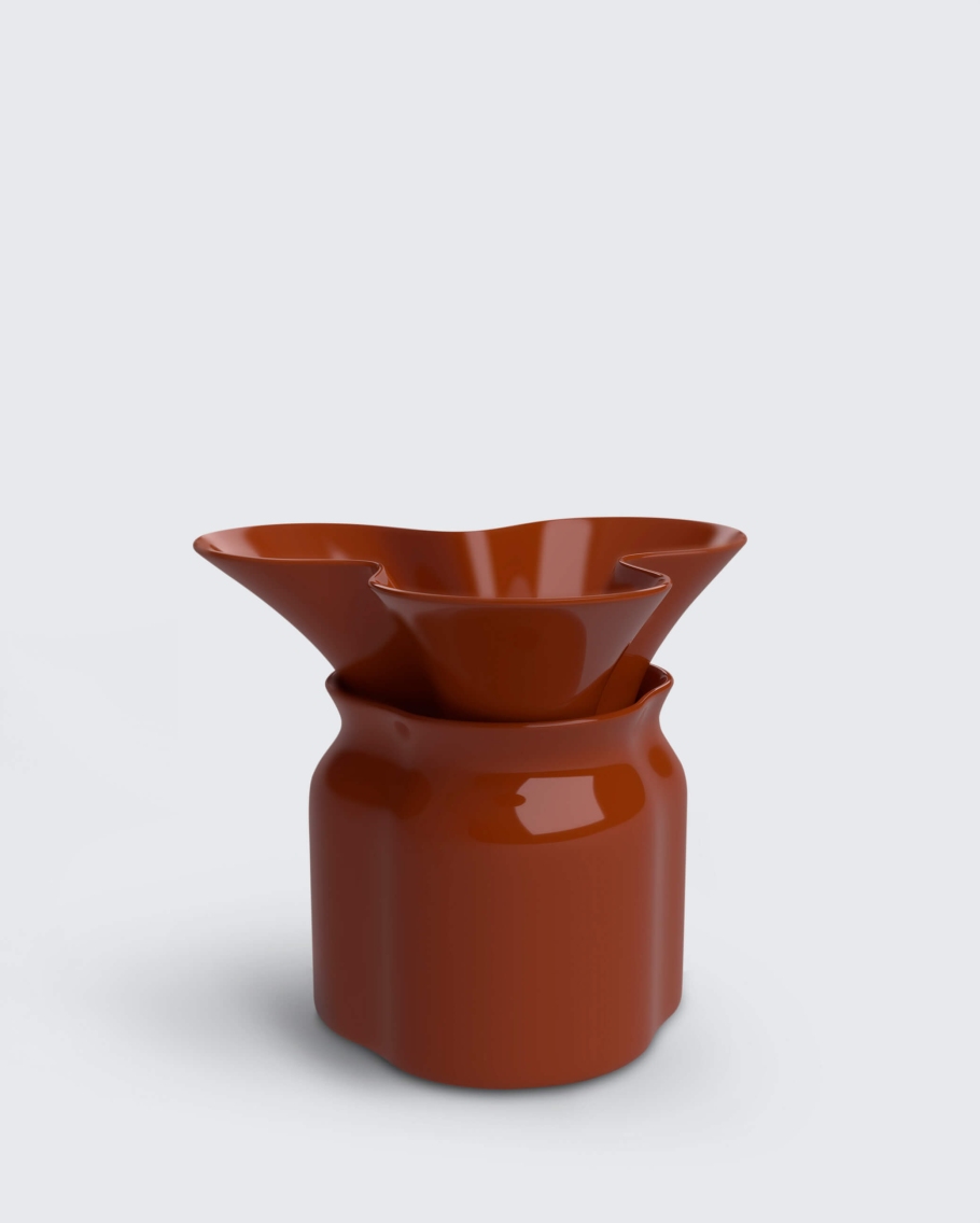 Mazzo Blue - 3 Leafs, Delft Red